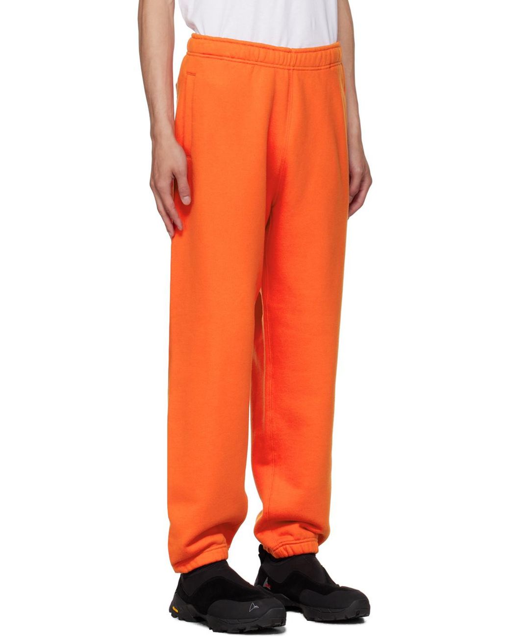 Stone Island Red Logo-Print Fleece Track-Pants for men