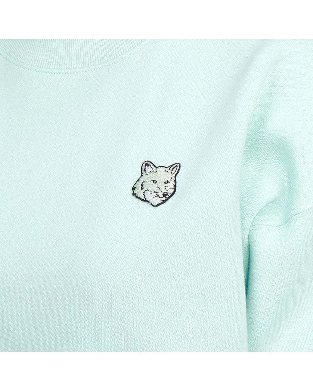 Maison Kitsuné Blue Maison Kitsuné Bold Fox Head Patch Crewneck Sweatshirt