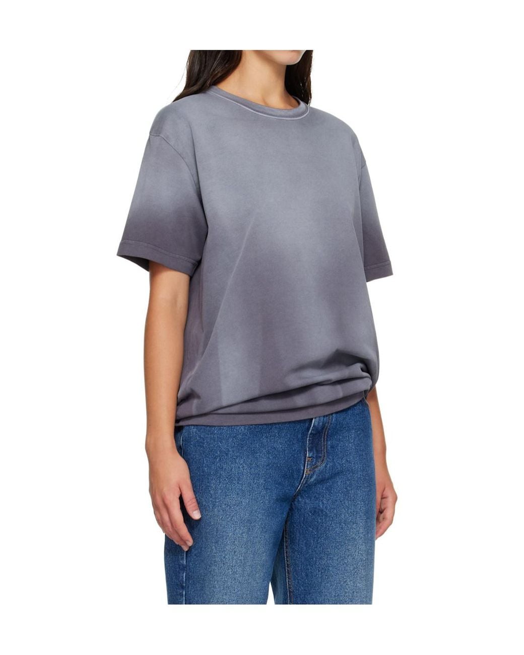 Mugler Blue Short-Sleeve Crew Neck T-Shirt