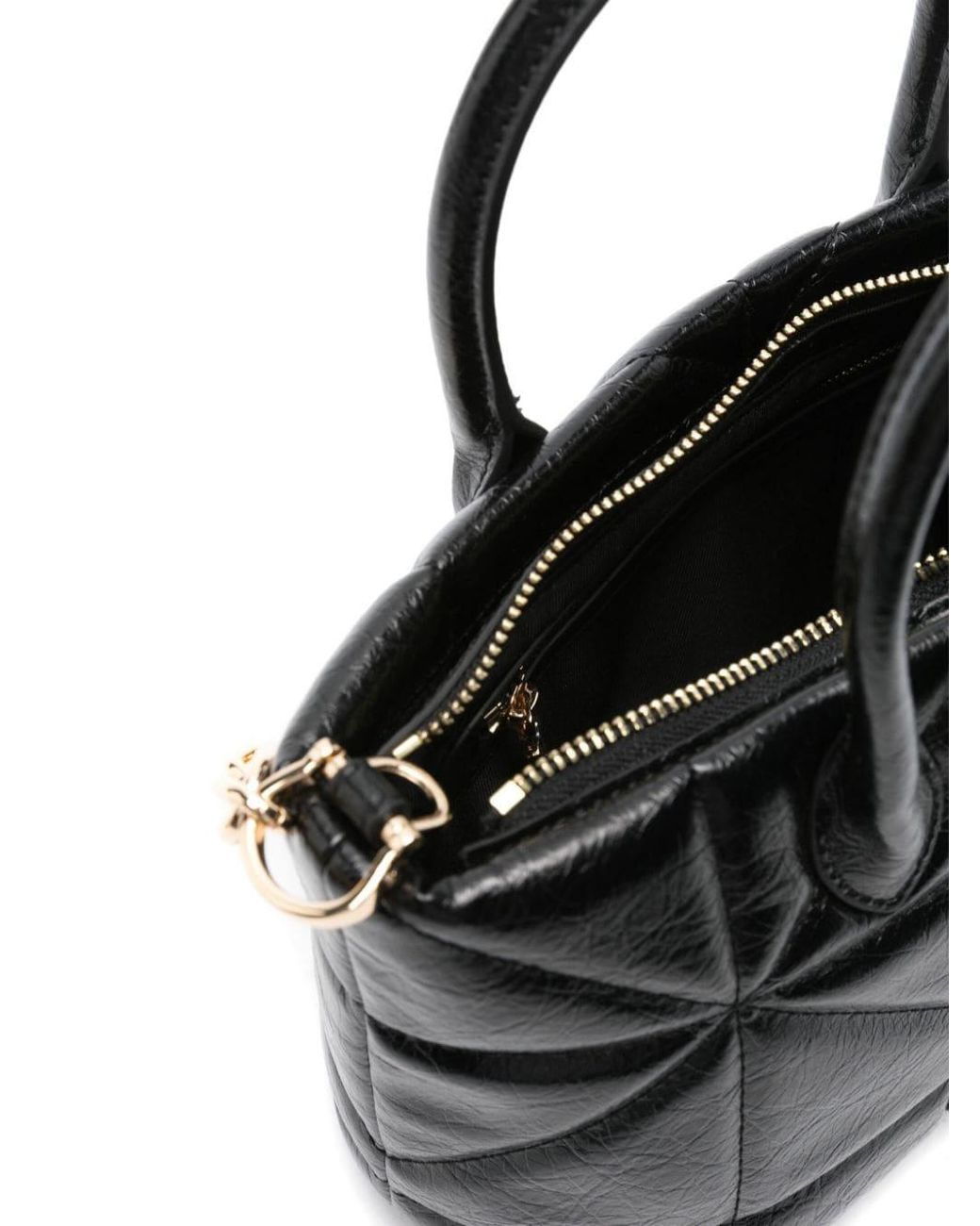 Moschino Black Love Logo-Lettering Chain Linked Crossbody Bag