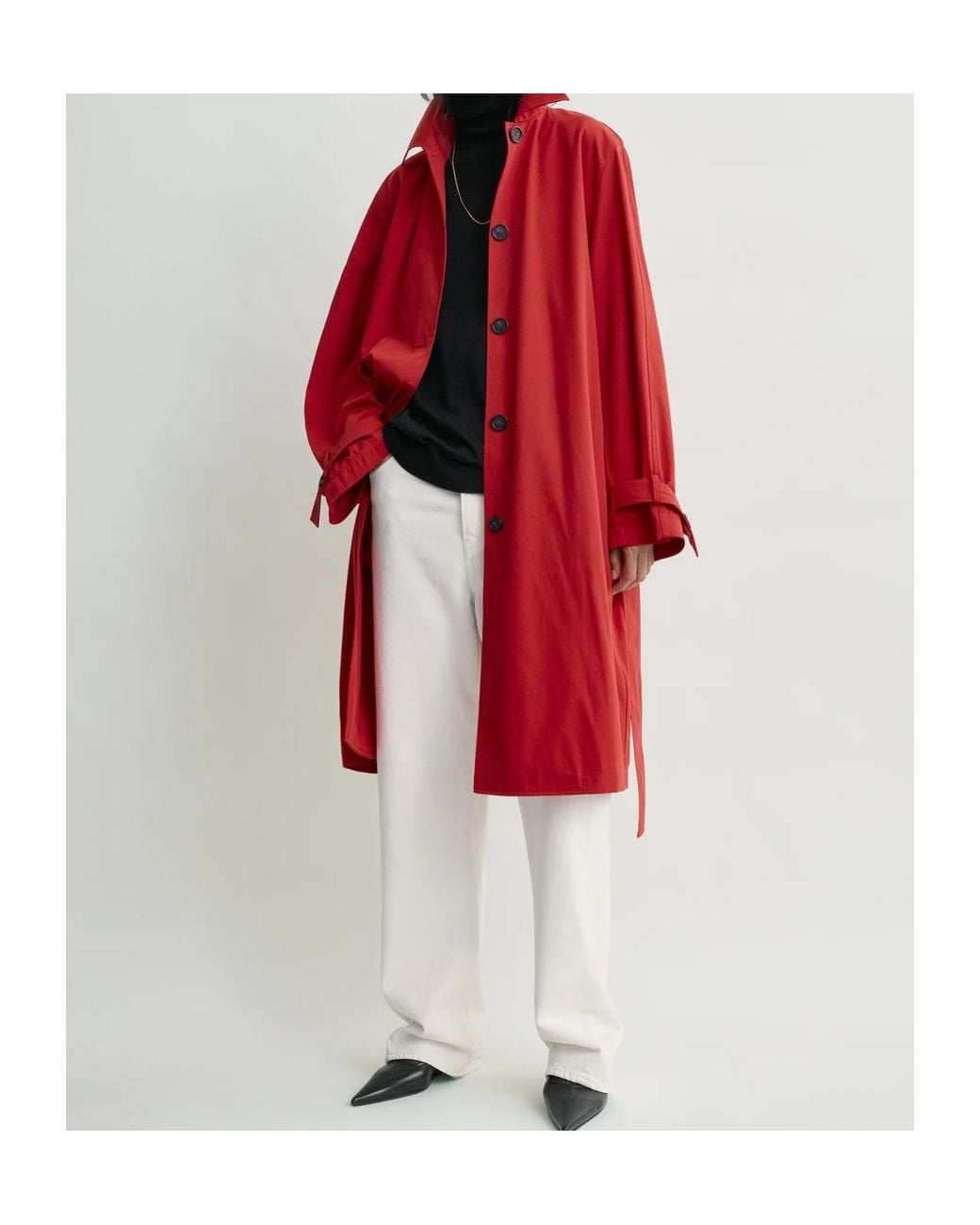 Totême Red Totême Double-Breasted Trench Coat