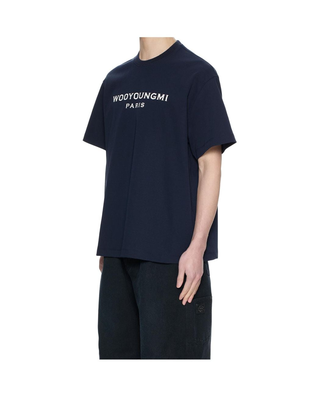 Wooyoungmi Blue Logo Oversized T-Shirt for men