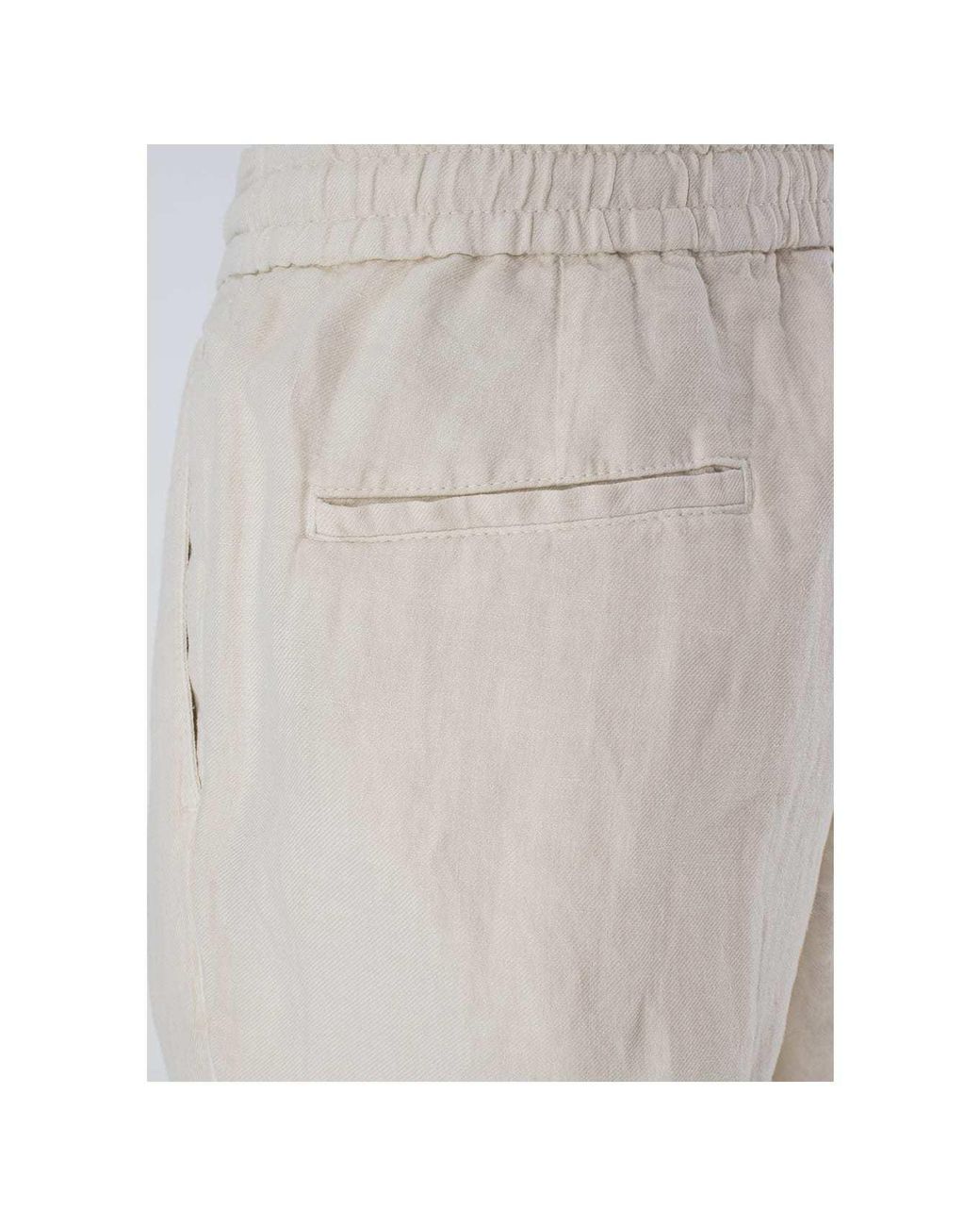 Brunello Cucinelli White Elasticated Waistband Drawstring Pants for men