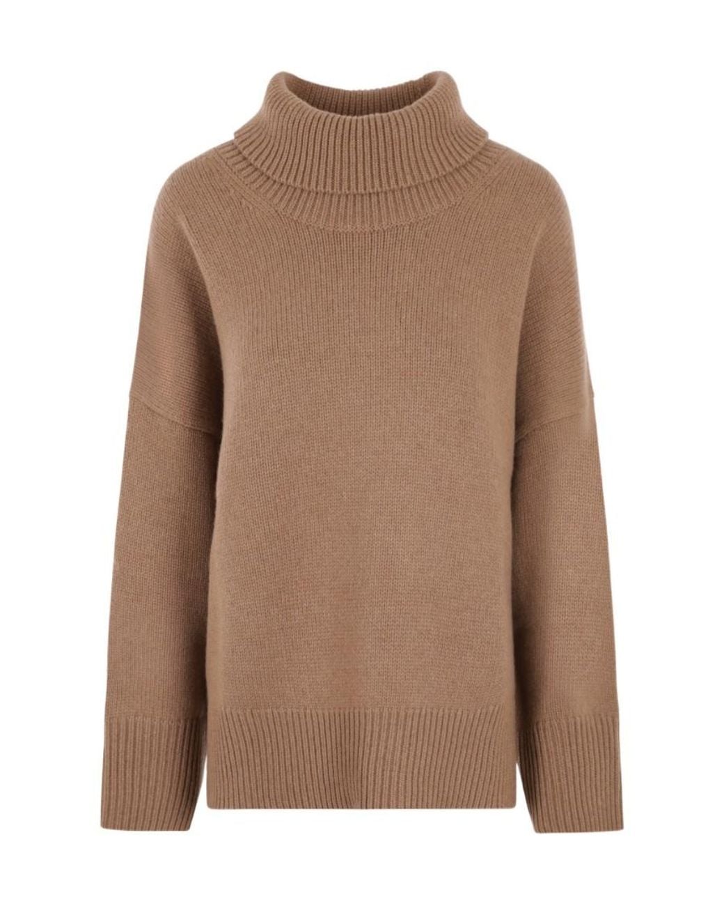 Chloé Brown Chloé High-Neck Loose-Fit Sweater
