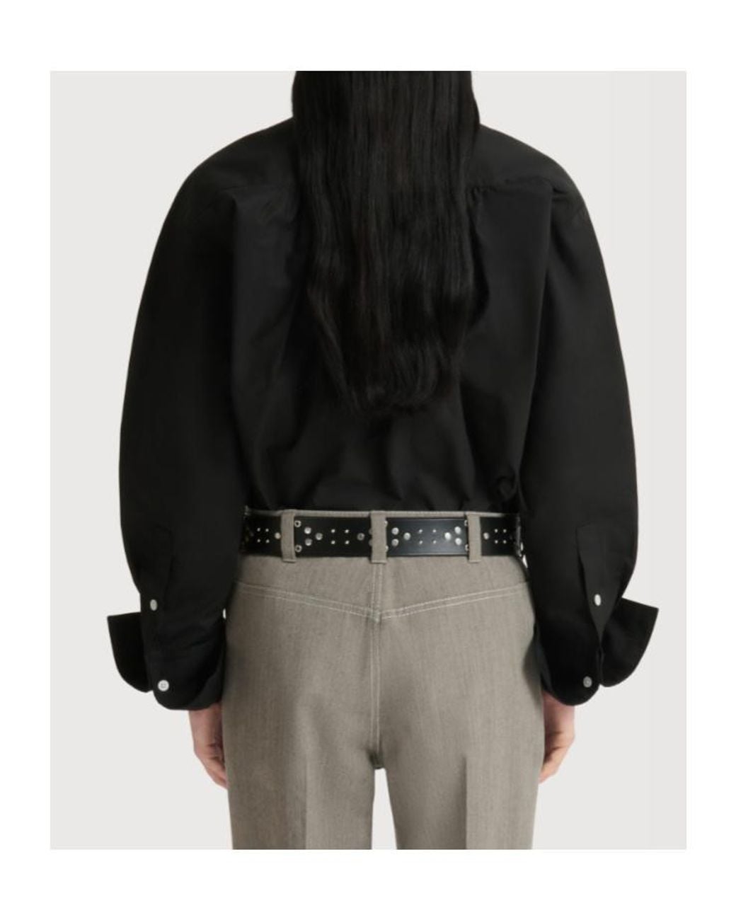 Marni Black Contrast Bib Insert Poplin Shirt