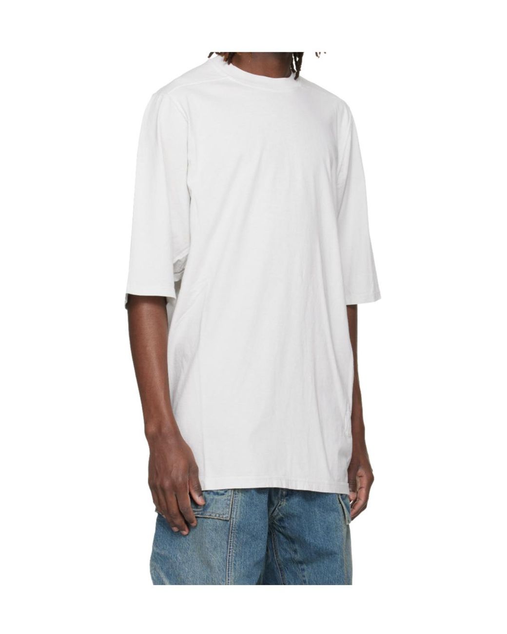 Rick Owens White Short-Sleeved T-Shirt for men