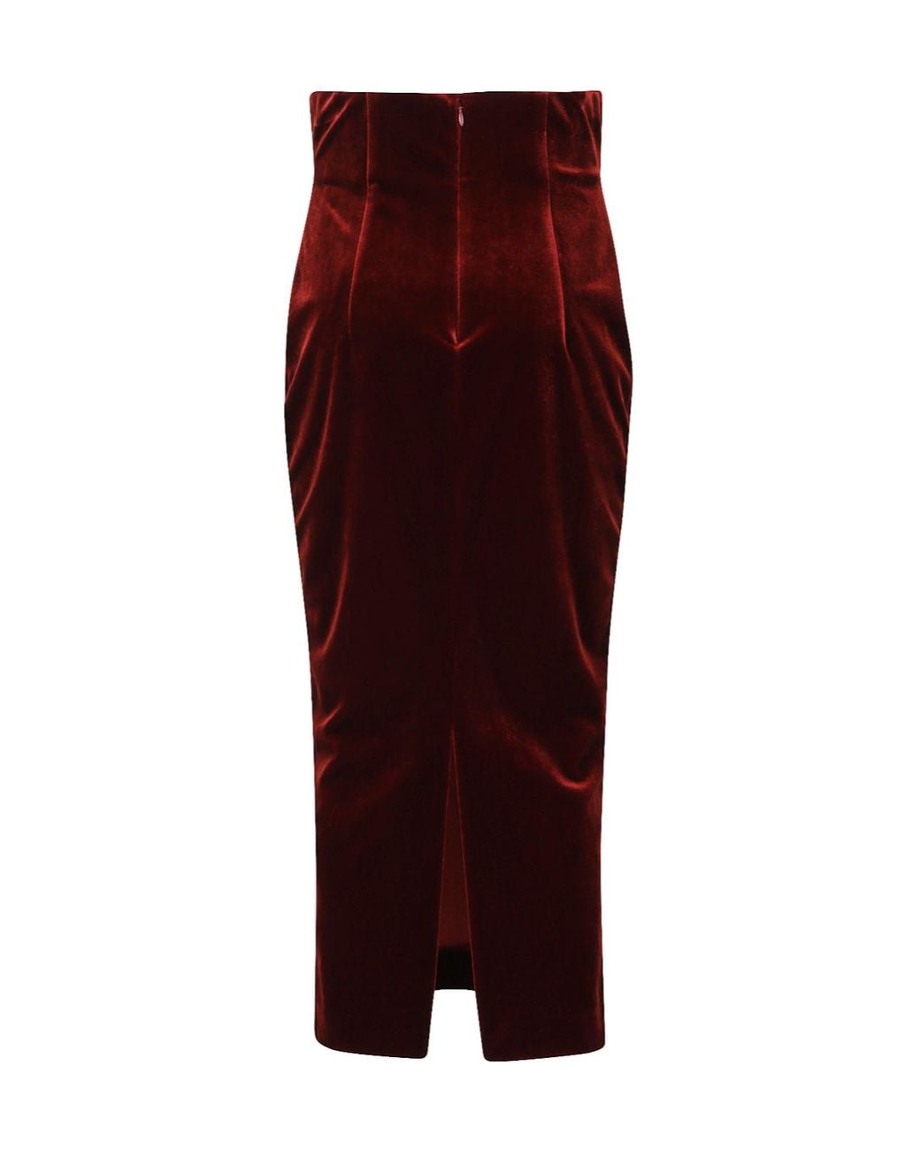 Alberta Ferretti Red Drapey Skirt