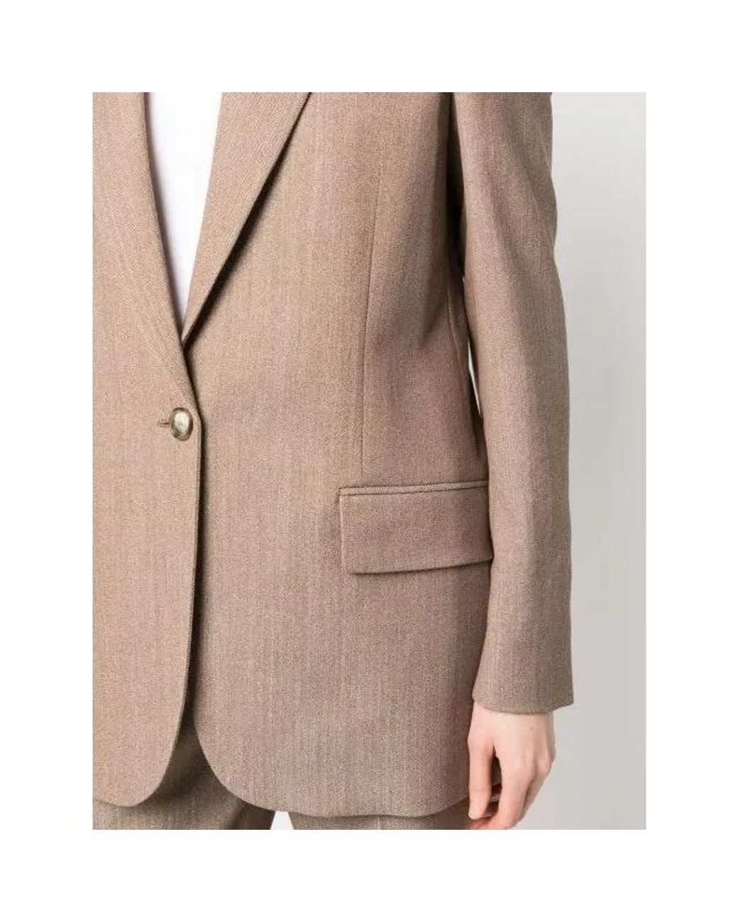 Stella McCartney Brown Single-Breasted Tailored Blazer