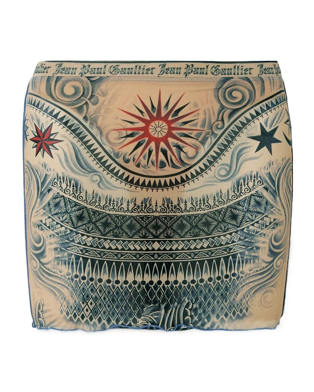 Jean Paul Gaultier Green Elastic Mini Skirt