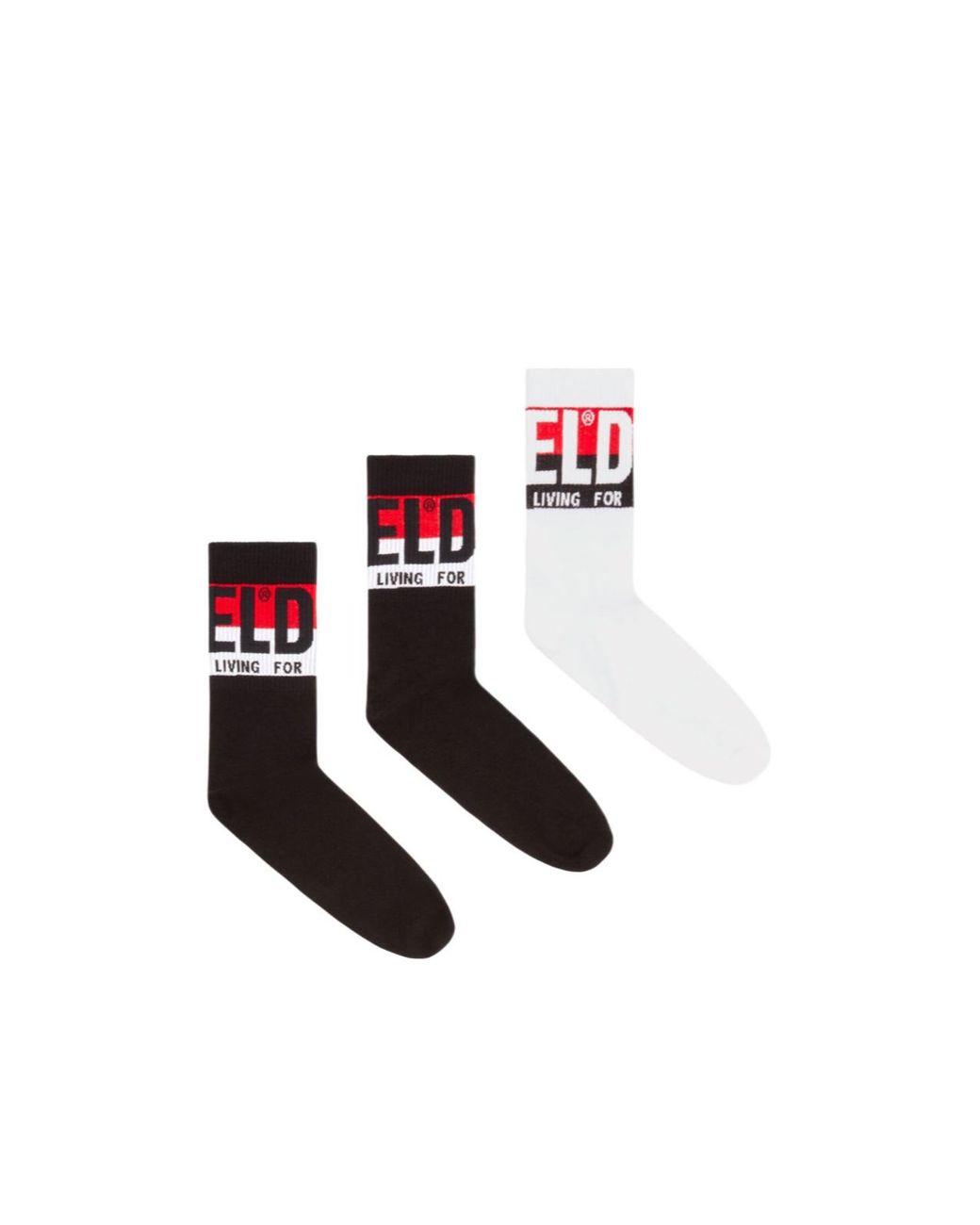 DIESEL White Three Pack Skm-Ray Socks for men