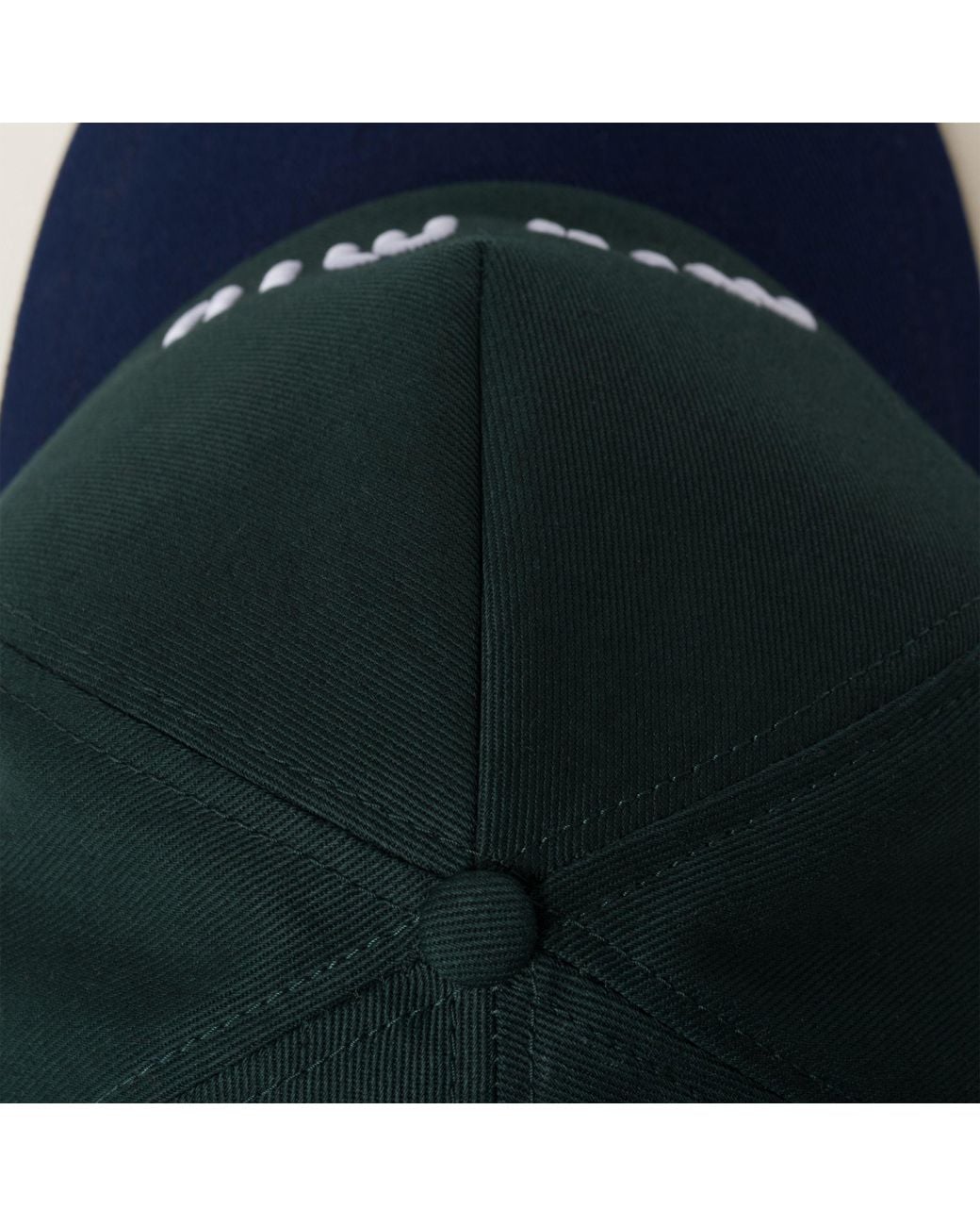 Miu Miu Blue Drill Logo-Embroidered Baseball Cap