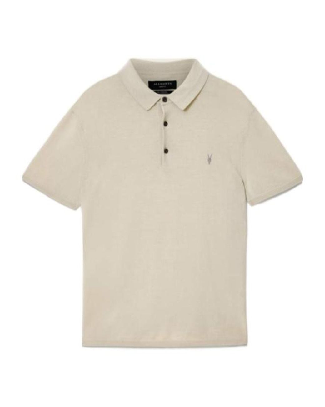 AllSaints White Mode Short-Sleeve Wool Polo Shirt for men