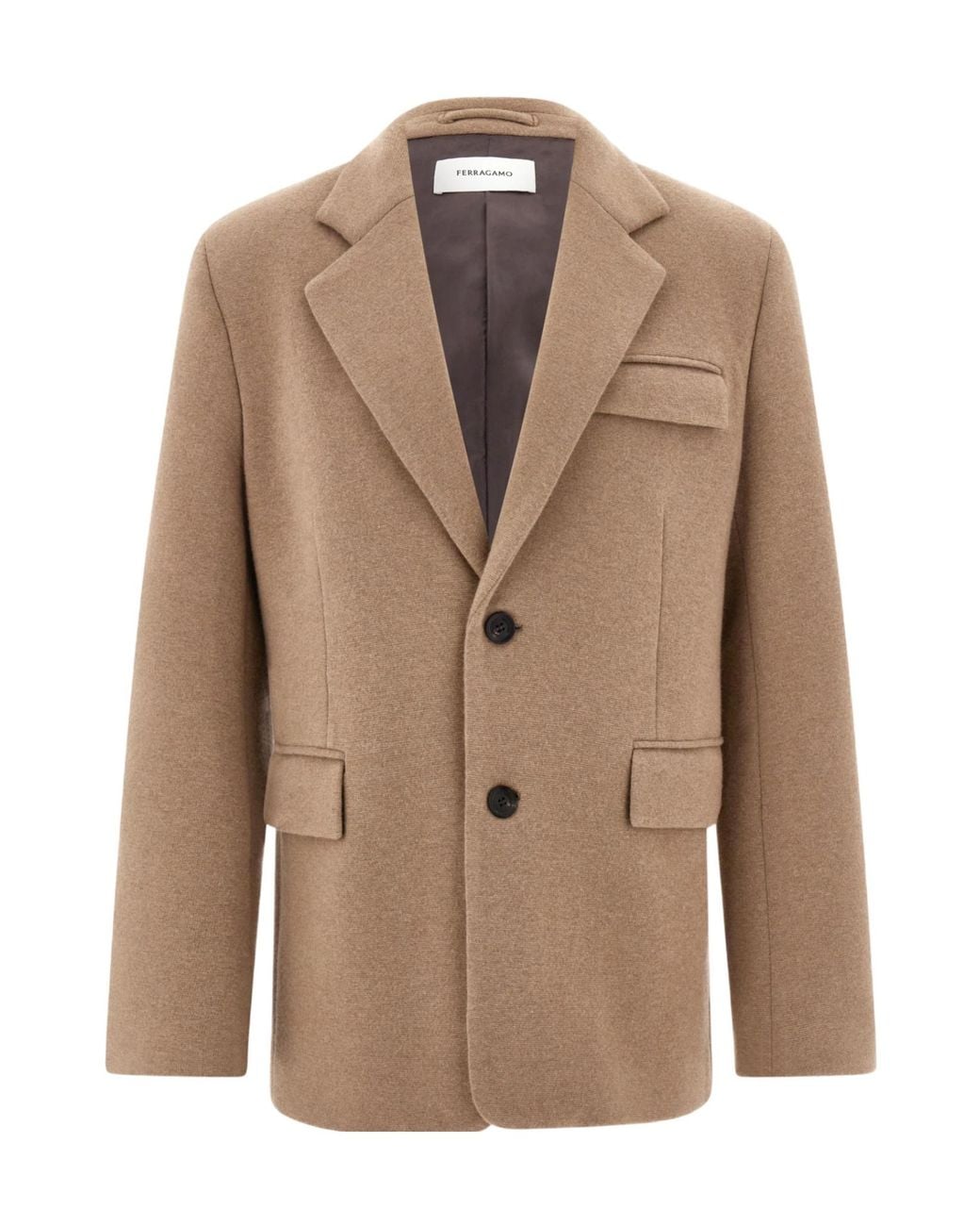 Ferragamo Brown Ferragamo Jersey Interlock Blazer for men