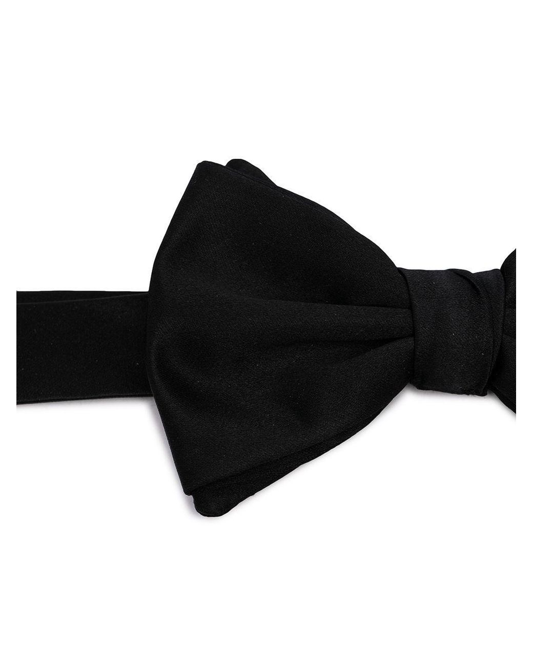 Emporio Armani White Clip-Fastened Bow Tie for men