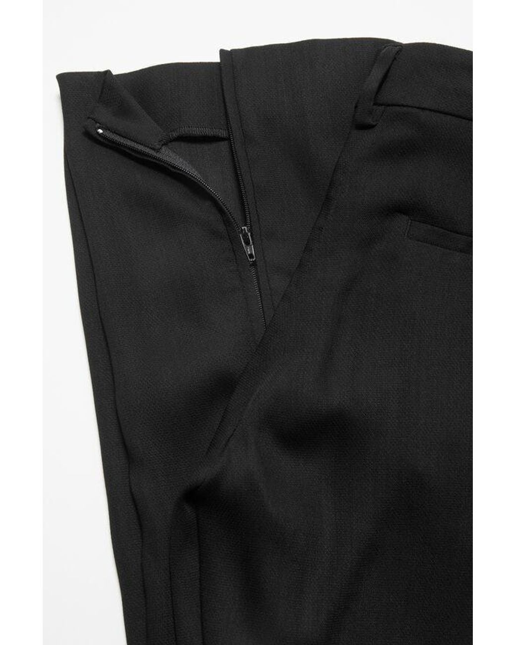 Acne Black Leg Slits Tailored Pants