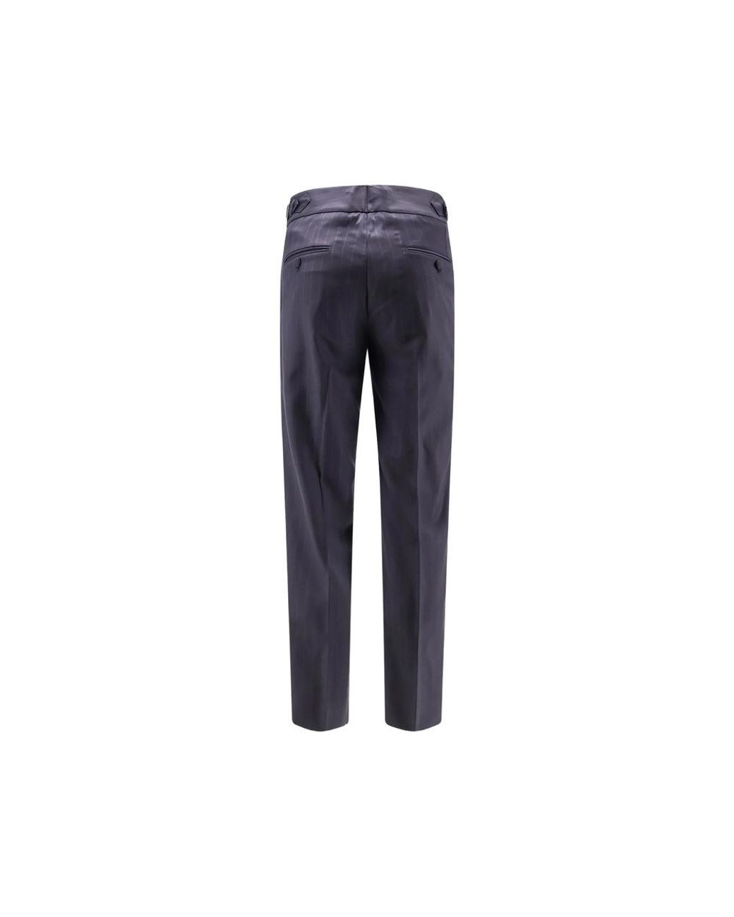 Dolce & Gabbana Blue Pinstriped Pleated Pants for men