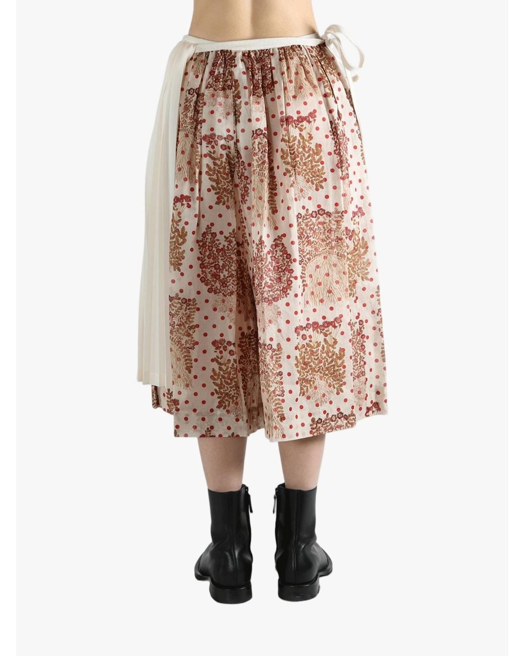 Comme des Garçons Natural Comme Des Garçons Tao Polka Dot Ruffled Shorts