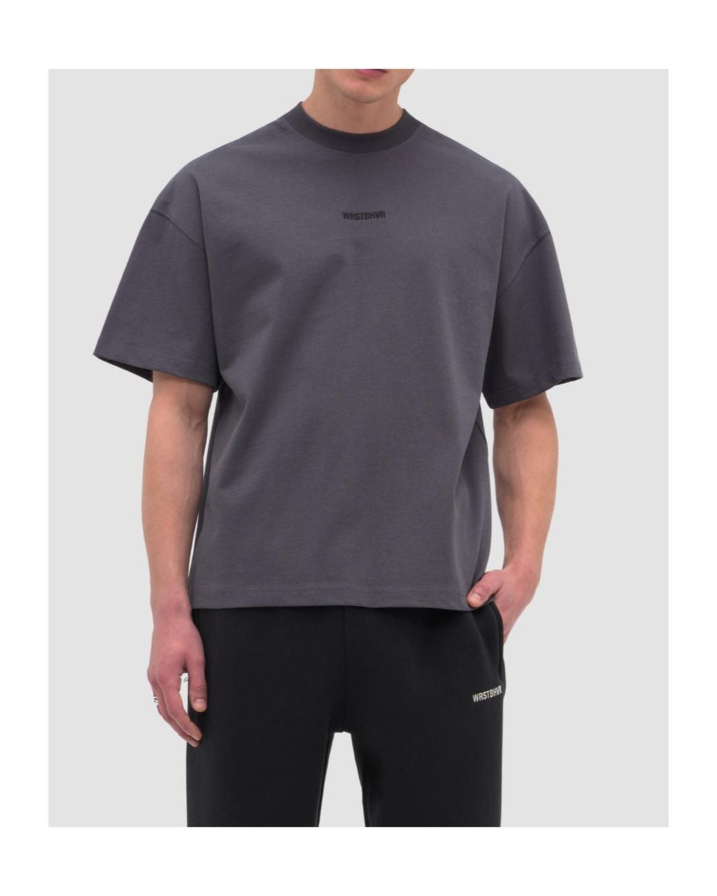 WRSTBHVR Blue Pinstripe T-Shirt for men