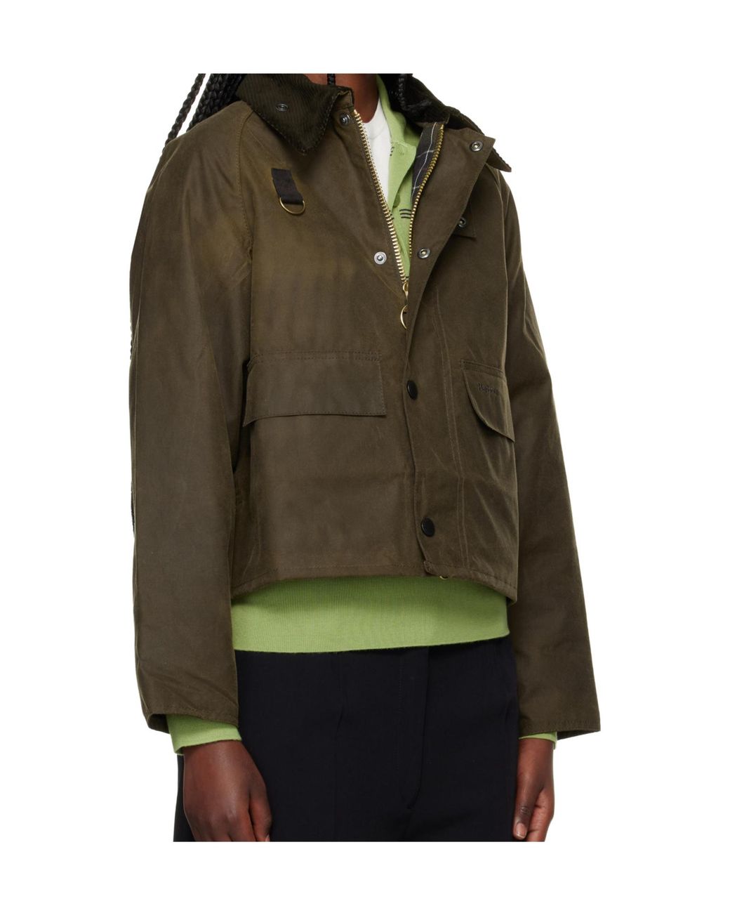 Barbour Brown Spey Slim Waxed Jacket for men