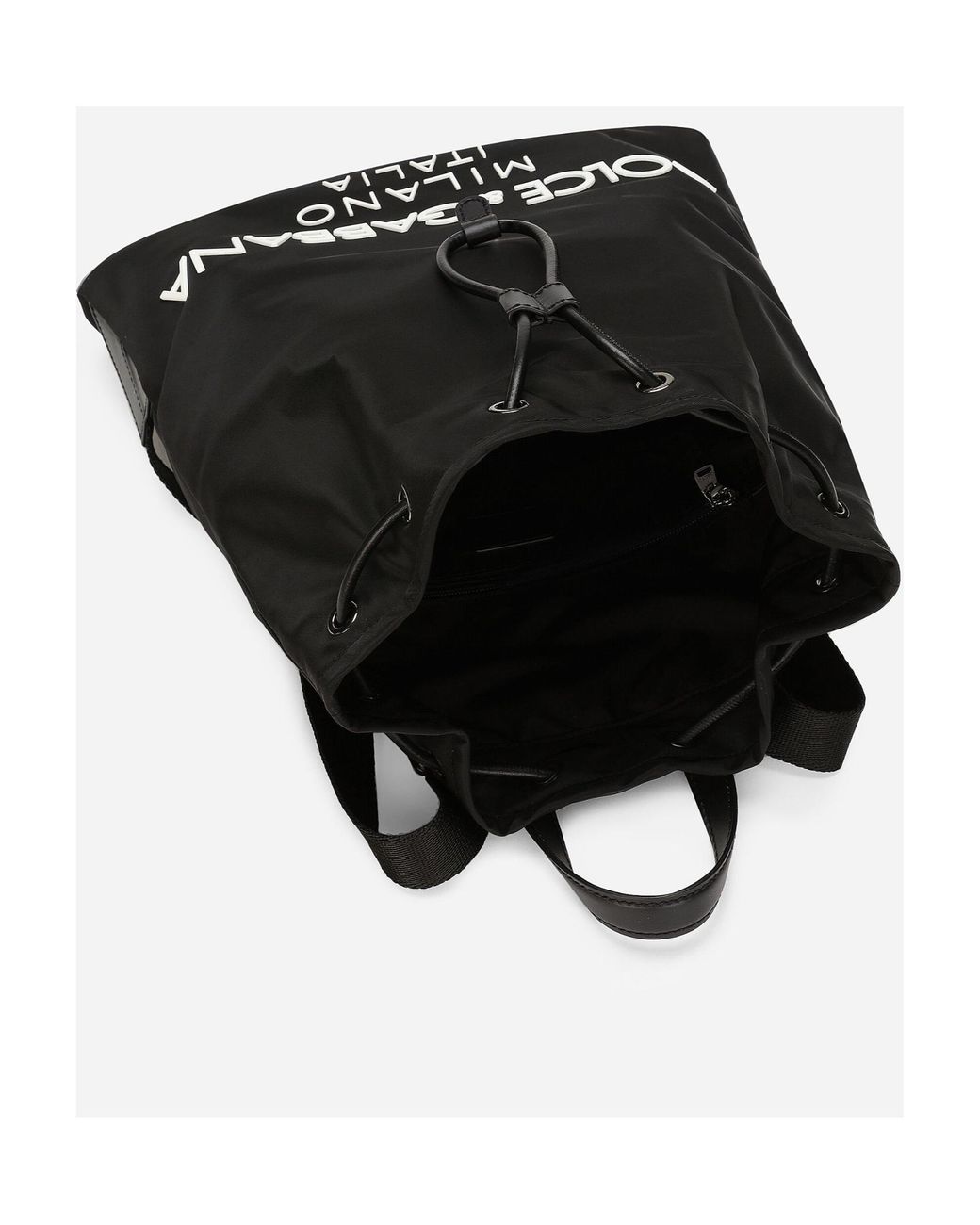 Dolce & Gabbana Black Nylon Backpack for men