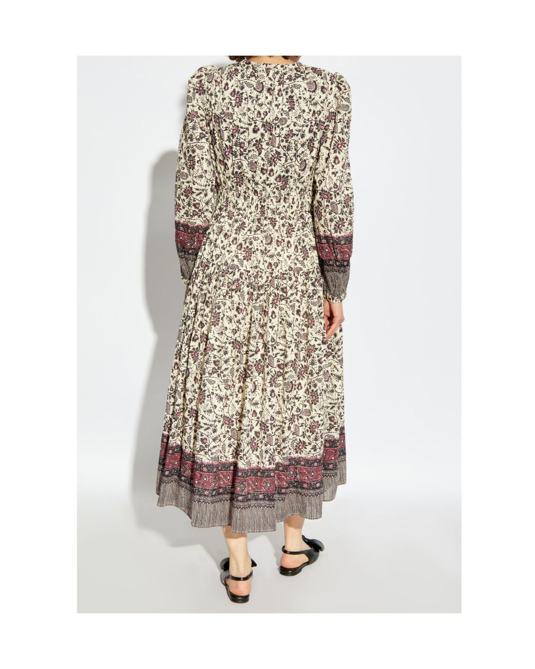 Ulla Johnson Natural Floral Print Maxi Dress
