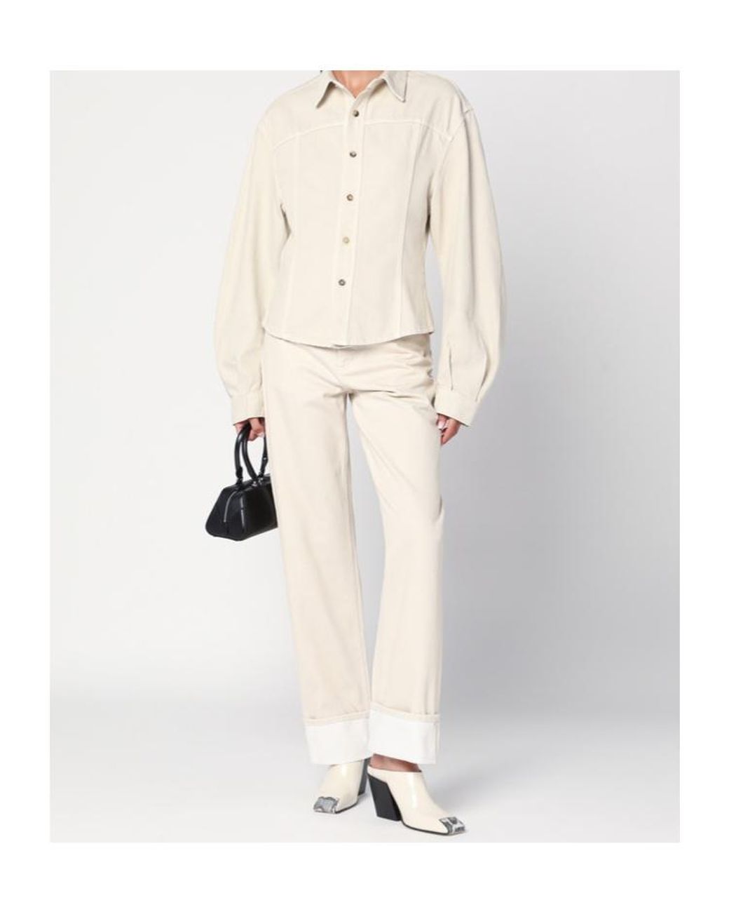 Haikure Natural Button-Up Fitted Shirt