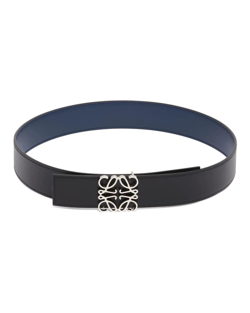 Loewe Blue Logo Buckled Reversible Belt for men
