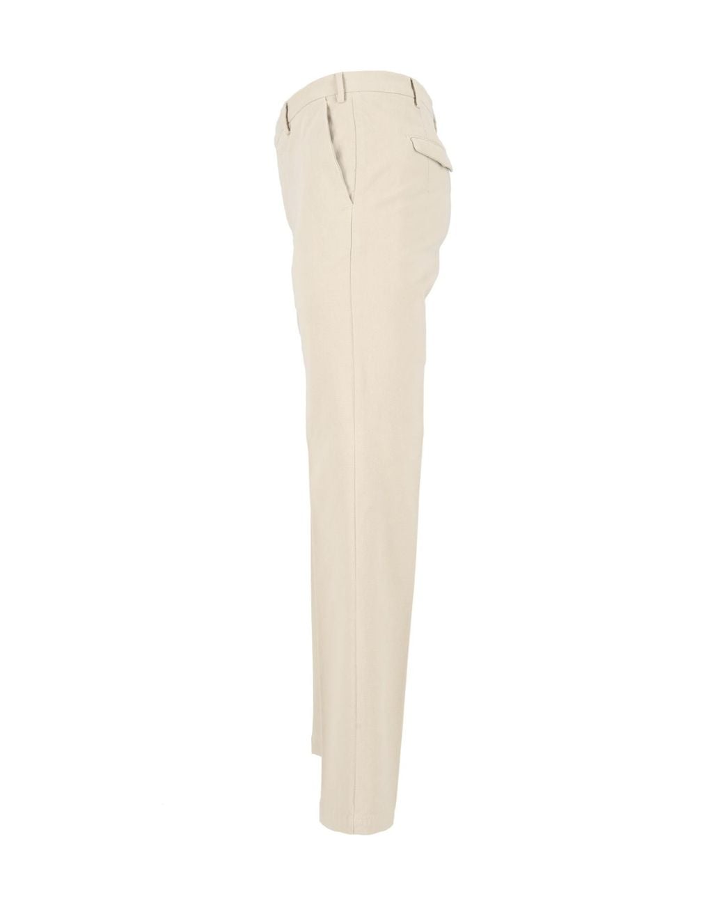 PT01 Natural Casual Trousers With Belt Loops for men