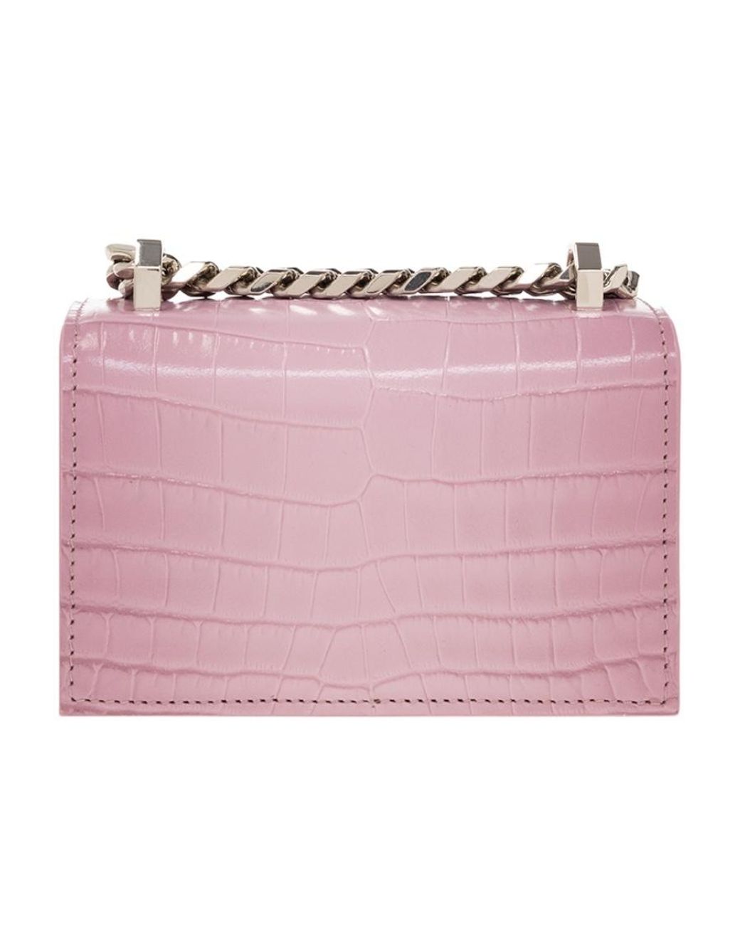 McQueen Pink Jewelled Satchel Micro Shoulder Bag