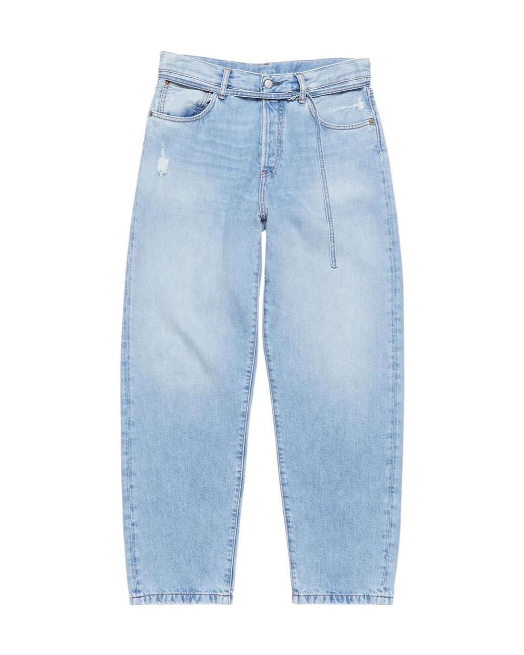 Acne Blue Loose Fit Straight Leg Jeans for men