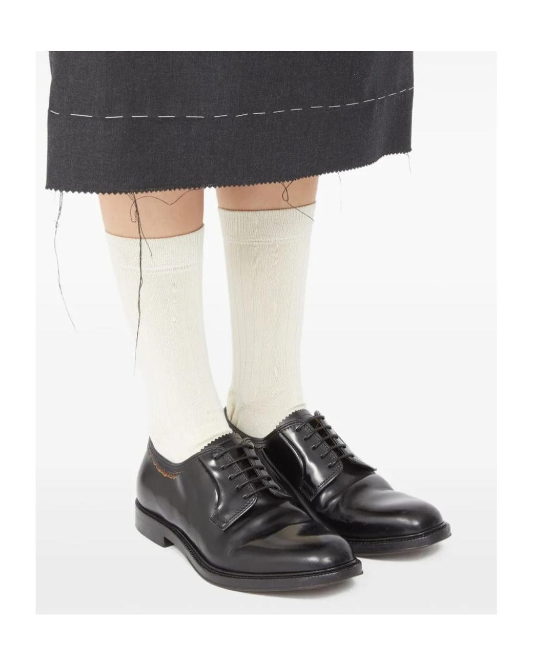 Maison Margiela Brown Cut Round Toe Lace-Up Shoes