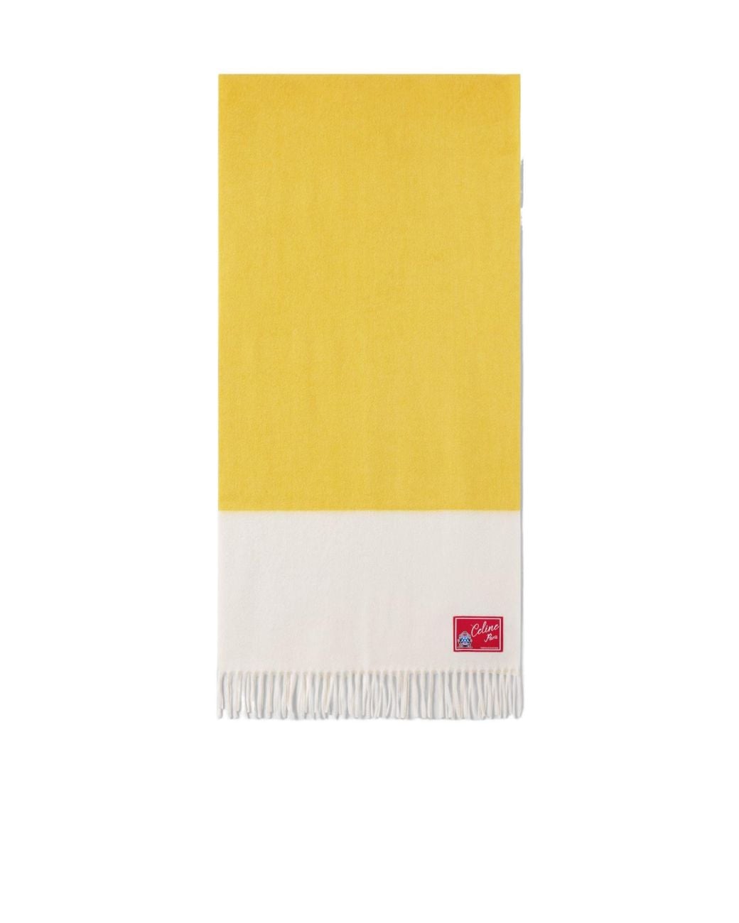 Céline Yellow Bicolor Cashmere Scarf