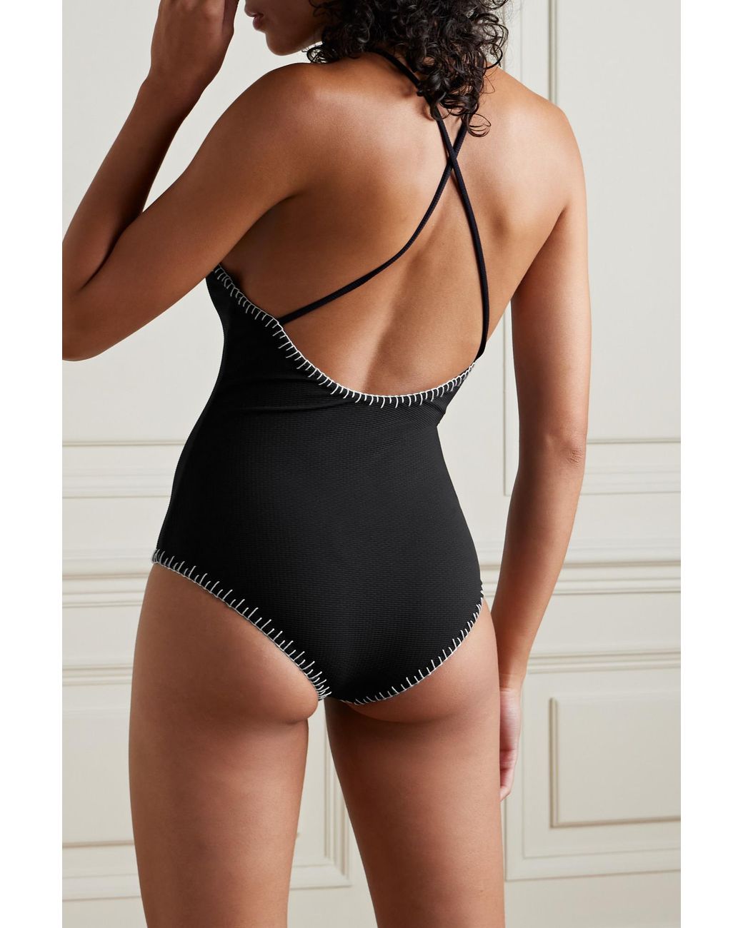 Marysia Swim Black Minimalist One-Piece Swimsuit