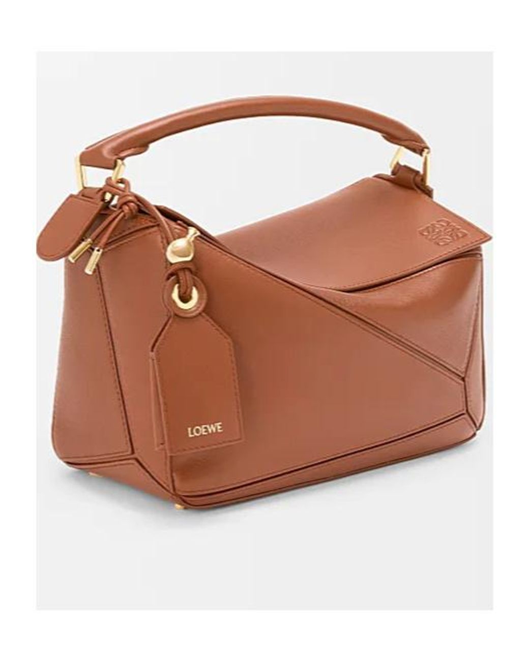 Loewe Brown Small Featherlight Puzzle Bag