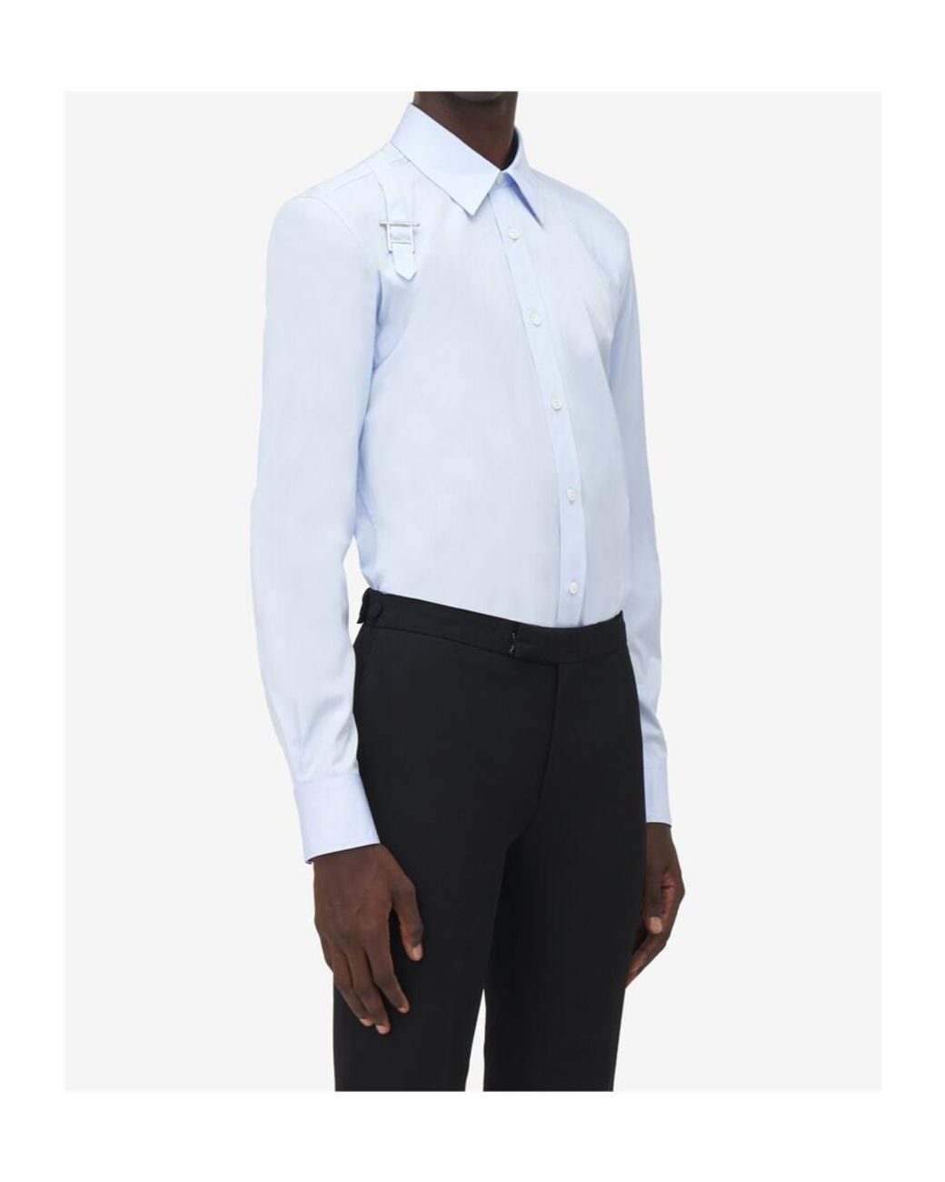 McQueen Blue Harness Shirt for men