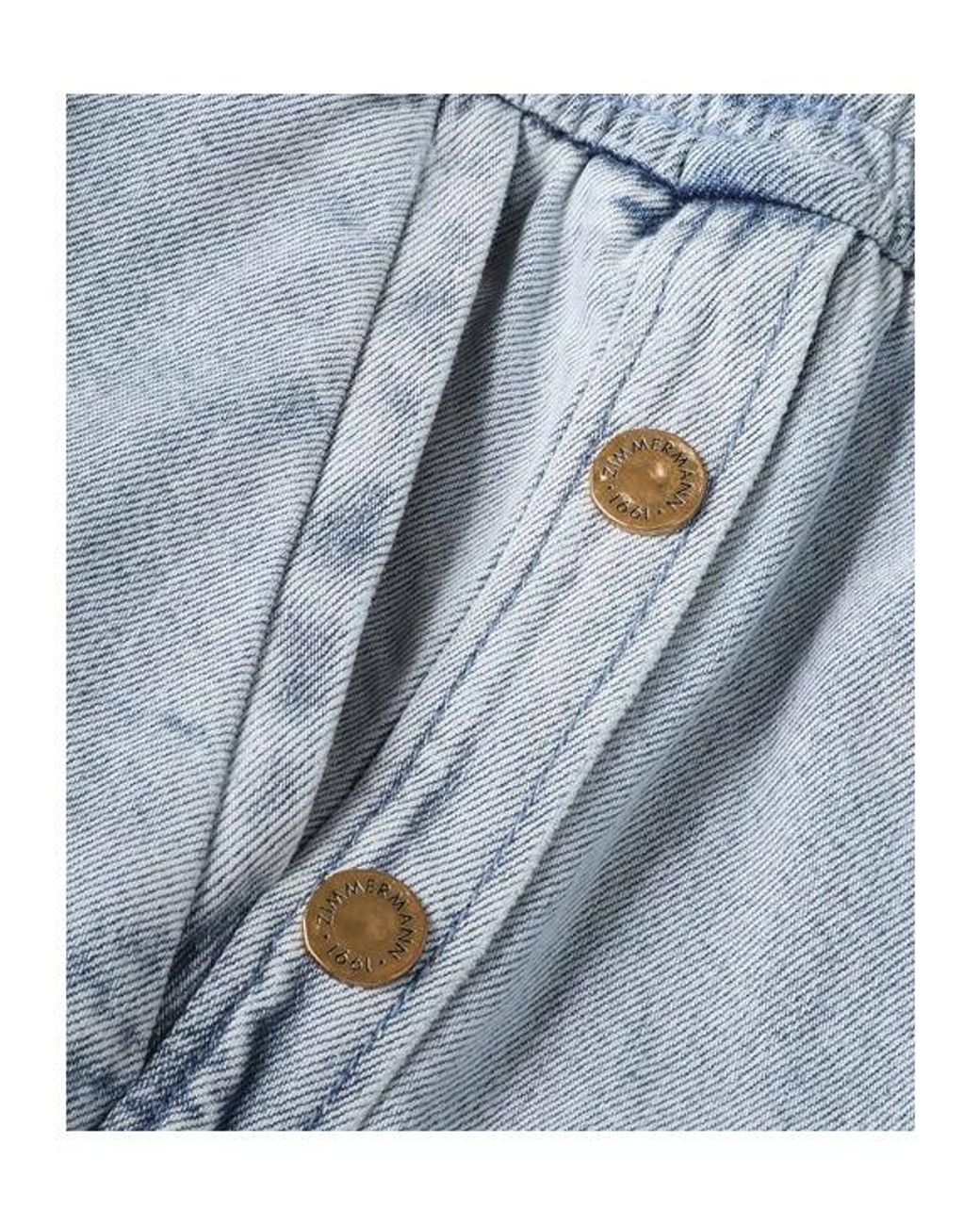 Zimmermann Gray Rebellion Drawstring Jeans