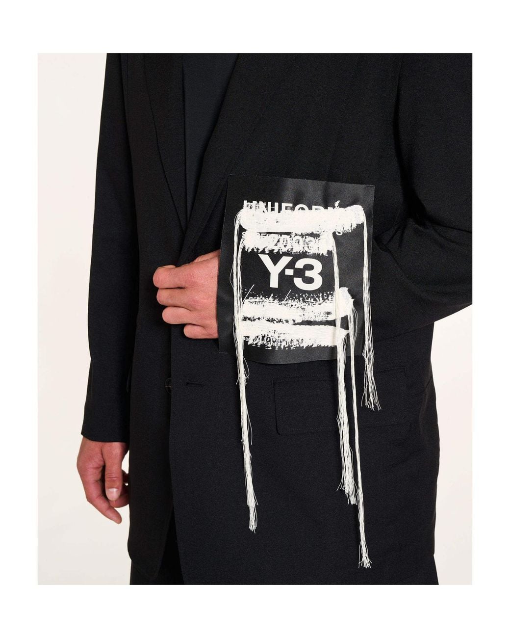 Y-3 Black Sport Uniform Patch Single Breasted Blazer for men