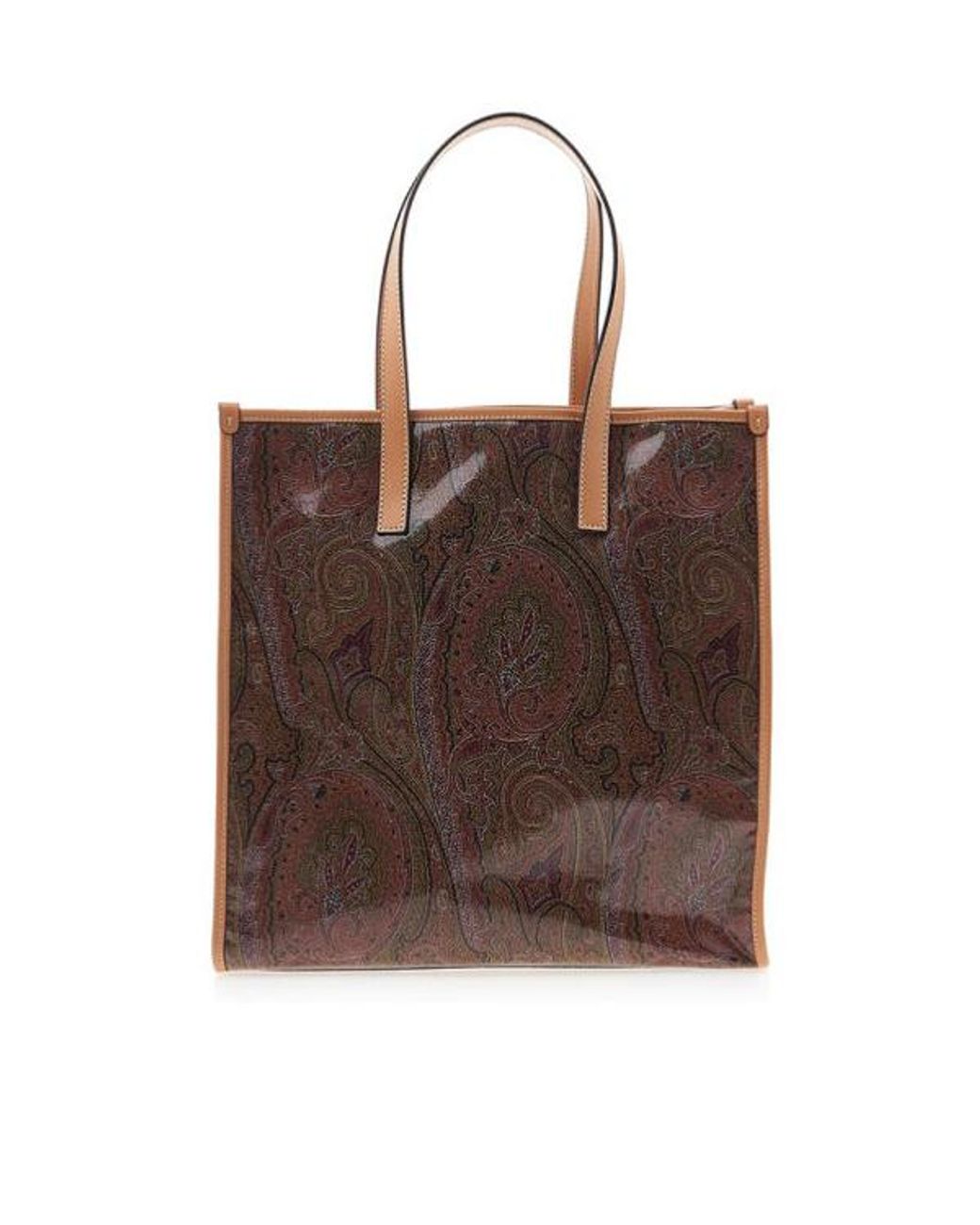 Etro Brown Logo-Print Tote Bag for men