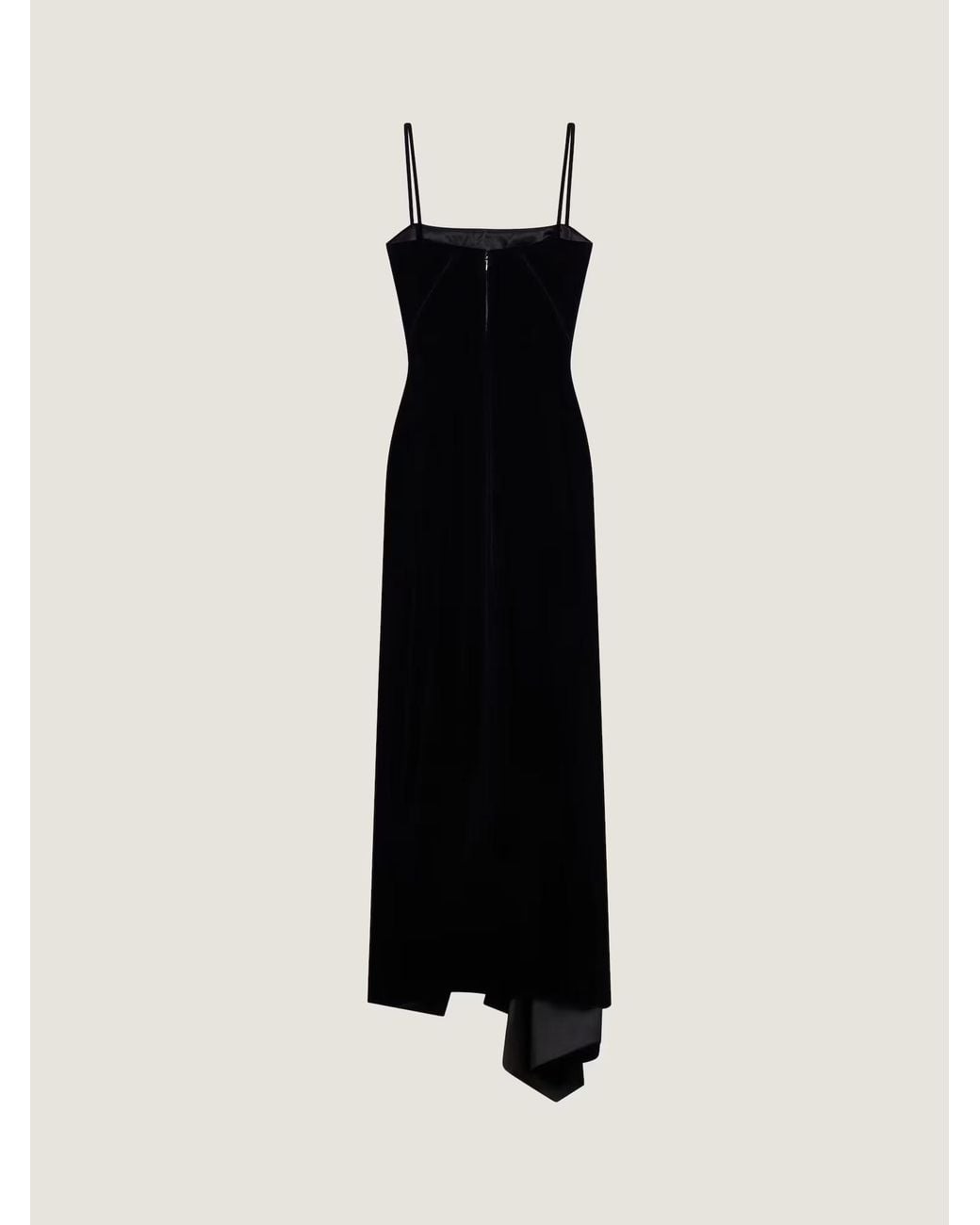 Givenchy Black Sliced Long Slashed Dress