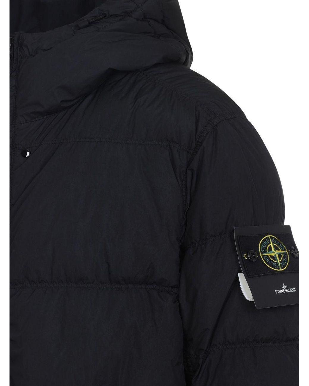Stone Island Blue S0a23 Down Hooded Coat for men