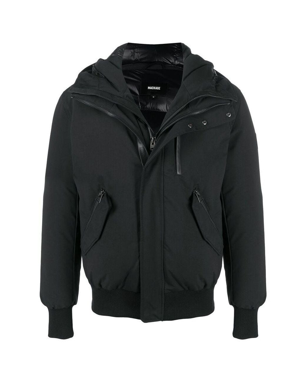 Mackage Black Dixon Hooded Down Jacket for men