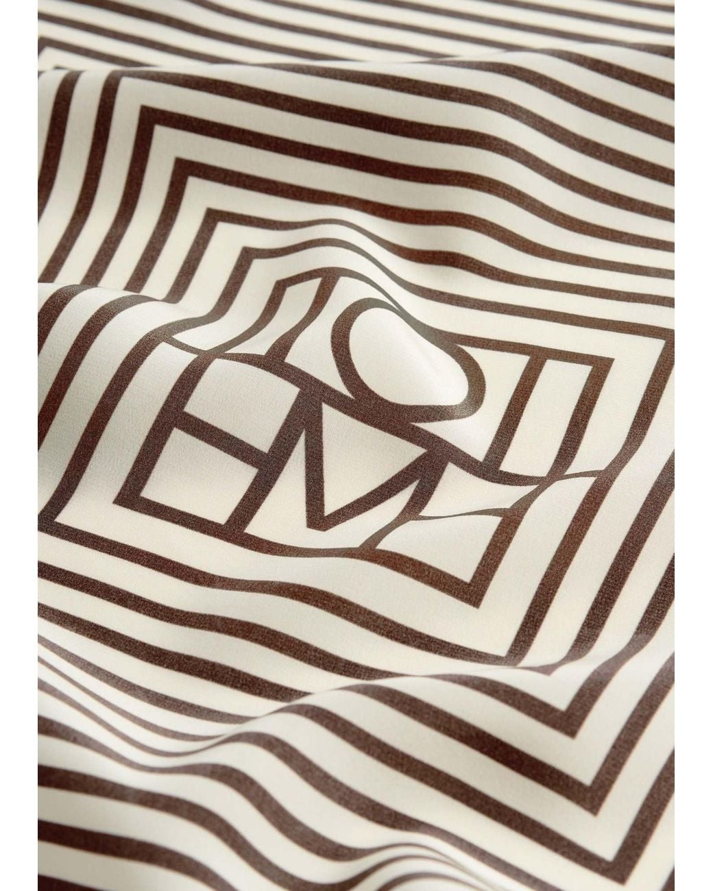 Totême White Totême Geometric Silk Scarf