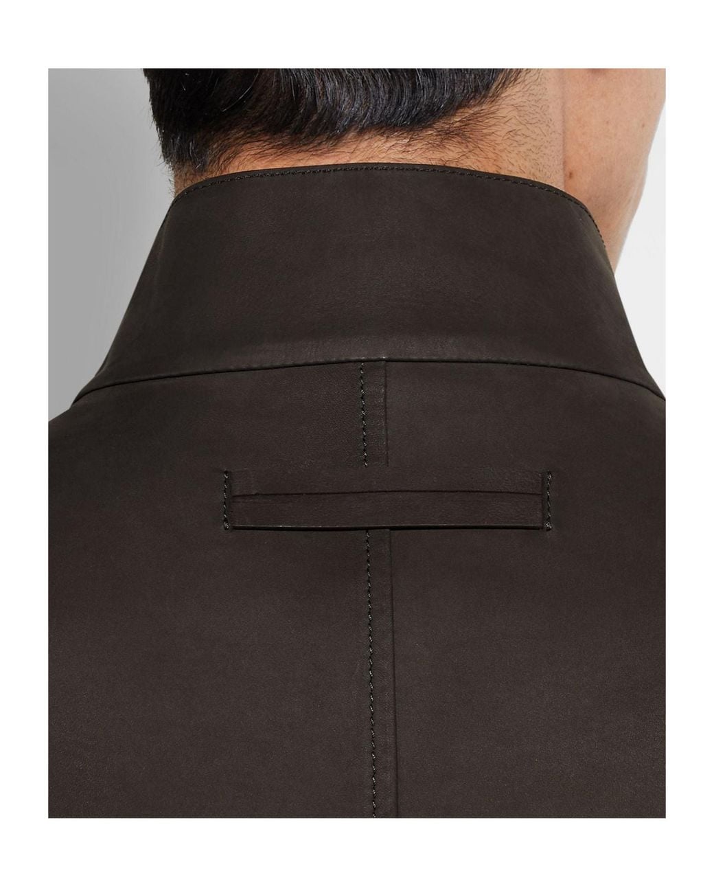 Zegna Black Il Conte Calf-Leather Jacket for men