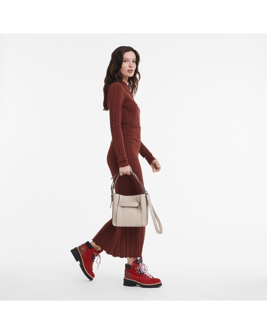 Longchamp Natural S 3D Leather Tote Bag