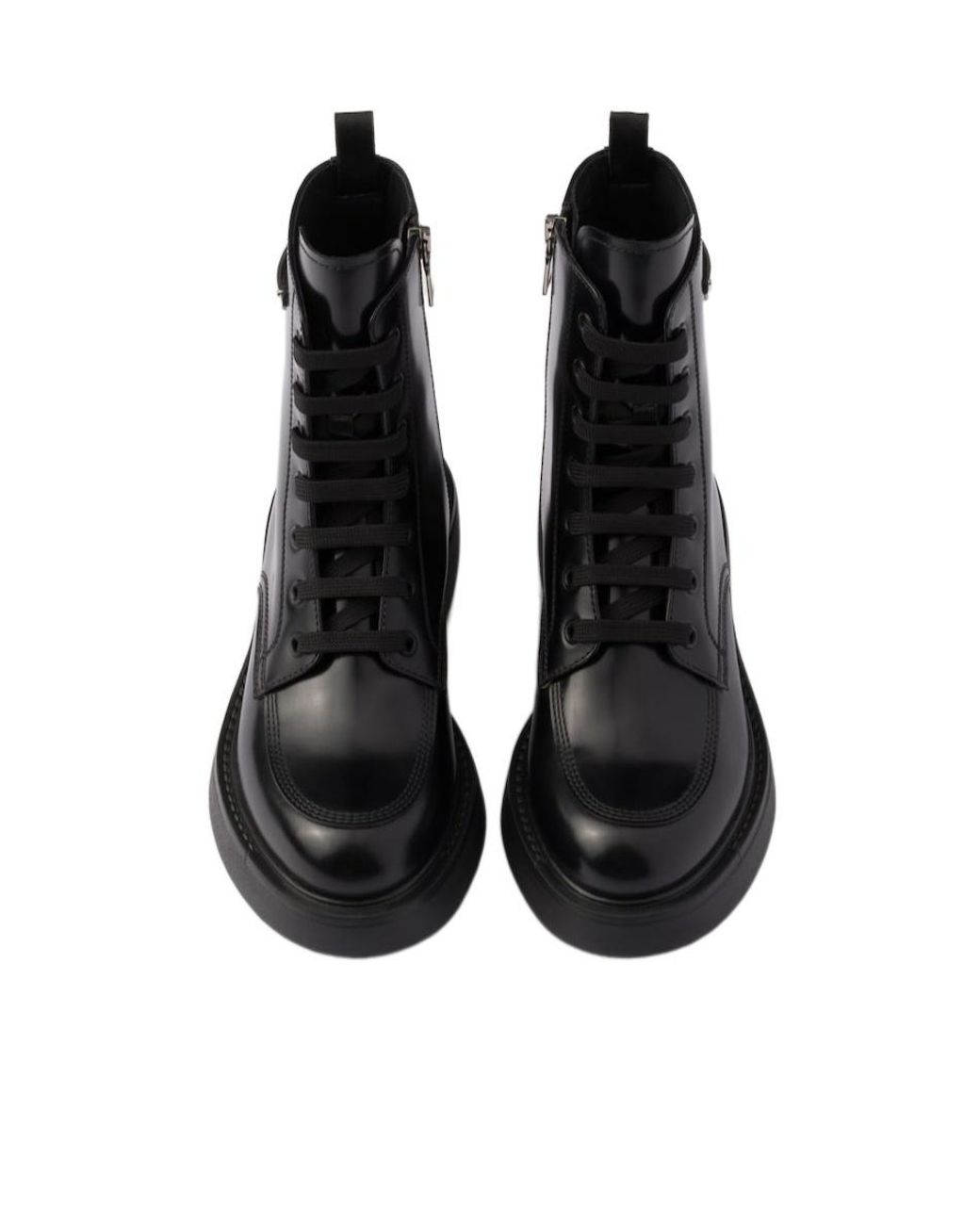 Prada Black Brushed Leather Boots