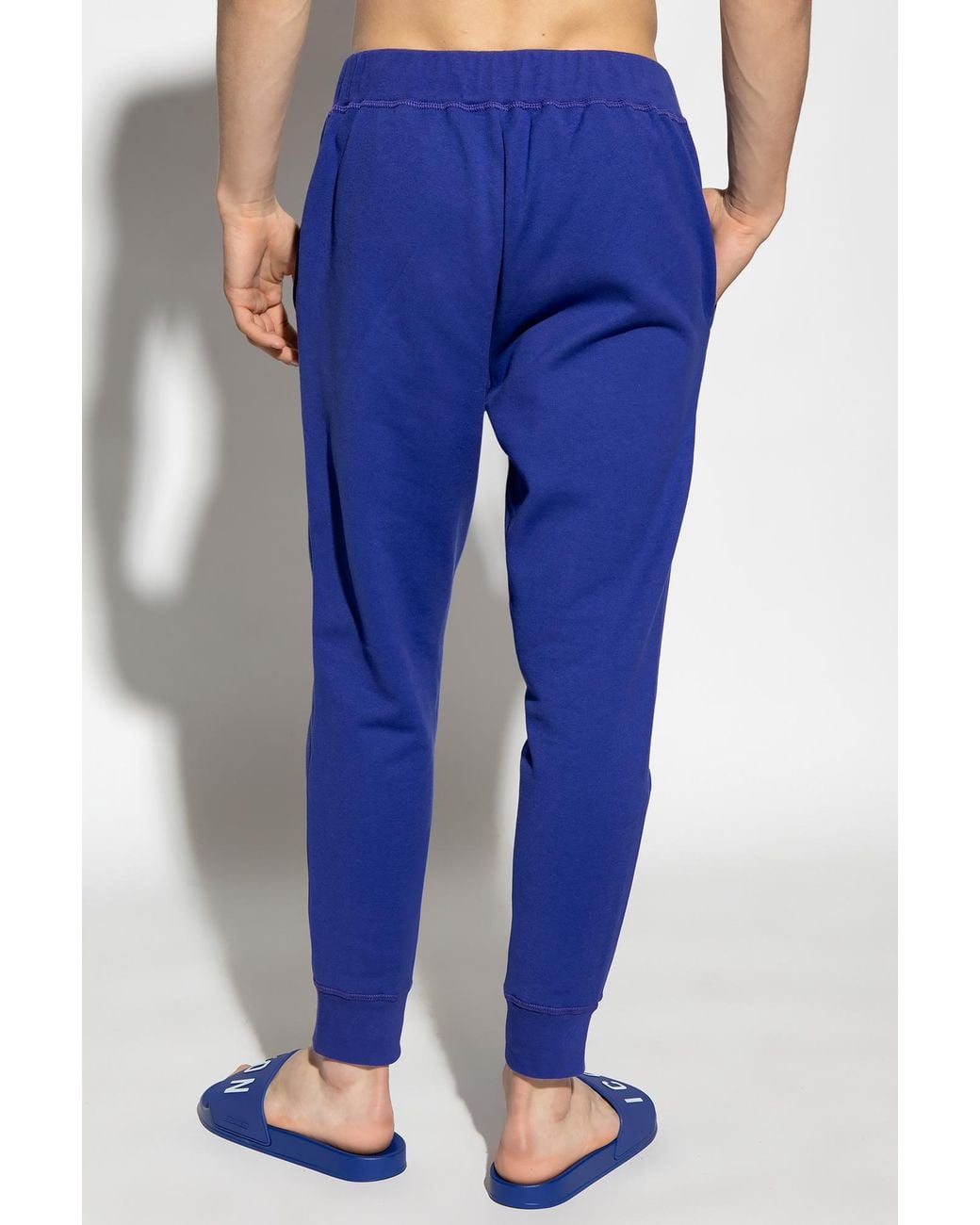 DSquared² Icon Logo-Printed Tapered Leg Track Pants in Blue for Men | Lyst