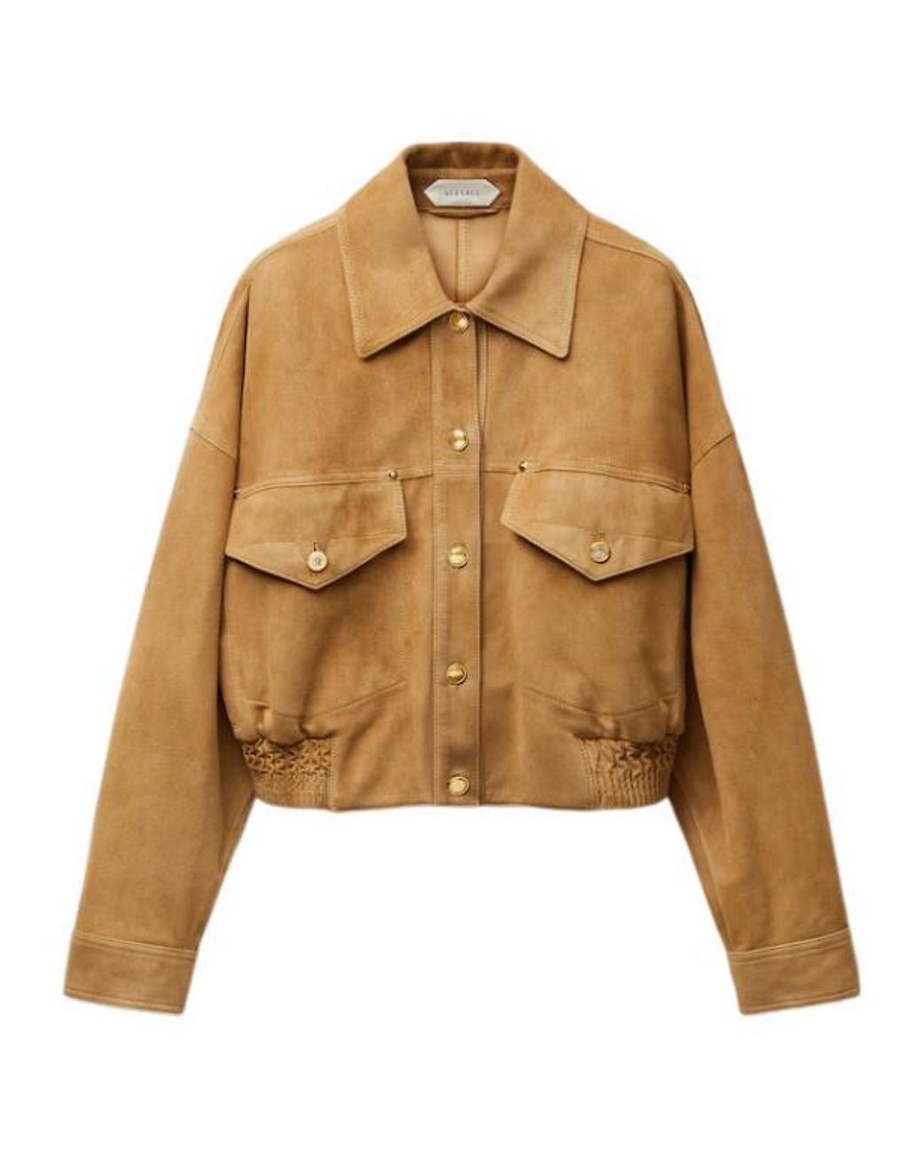 Versace Natural Long-Sleeved Button-Up Blouson