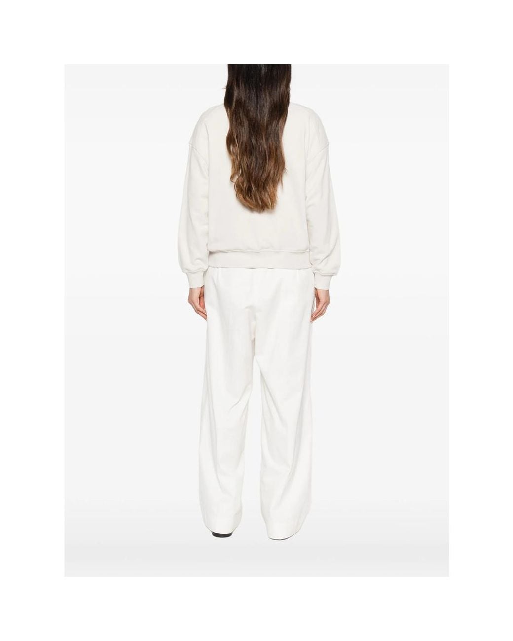 Brunello Cucinelli White Long-Sleeve Sweatshirt