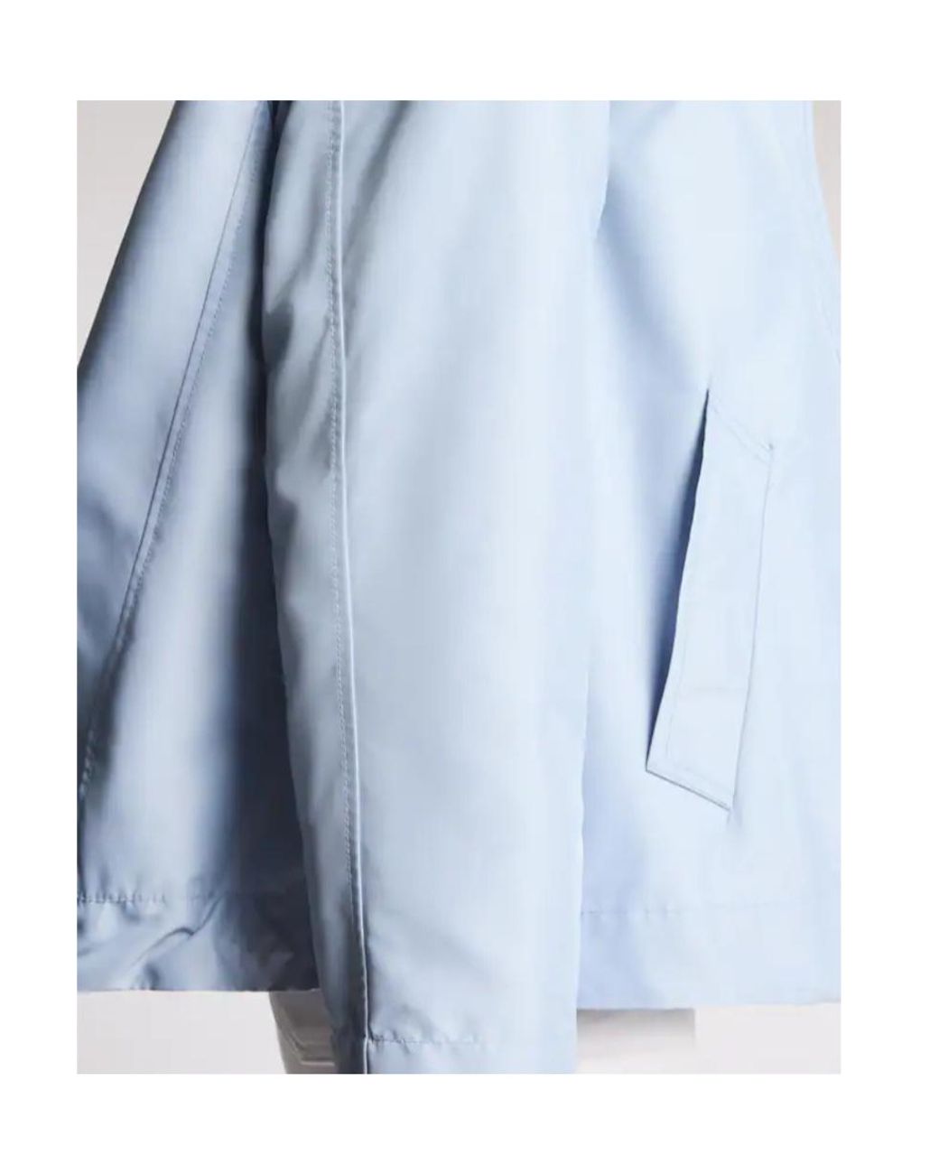 Fay Blue Hooded A-Line Jacket