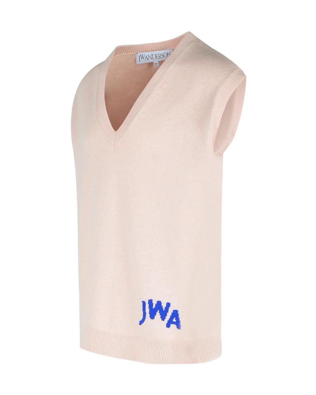 J.W. Anderson White Jw Anderson Logo Embroidered V-Neck Vest for men
